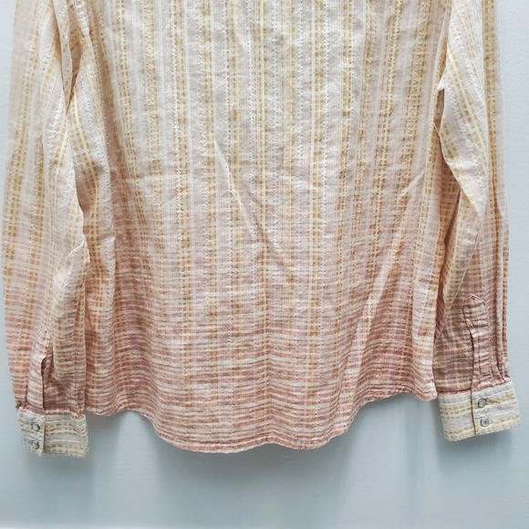 WRANGLER Pearl Snap Down Ombre Print w/ Panel Shoulders EUC Size XL - Picture 8 of 13